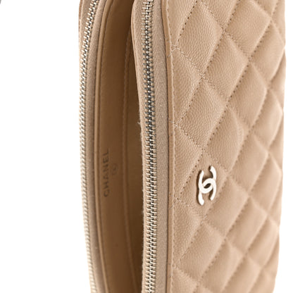 Chanel Iridescent Caviar Quilted Small Clutch With Chain Beige 15 of 16