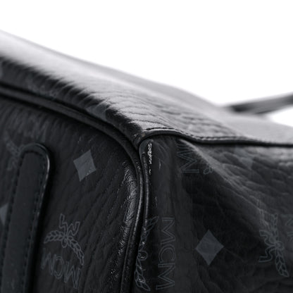 MCM Visetos Medium Project Reversible Shopper Tote Black 8 of 22