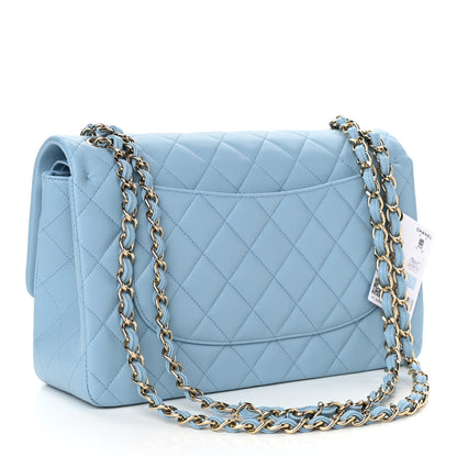 Chanel Caviar Quilted Jumbo Double Flap Light Blue 2 of 9