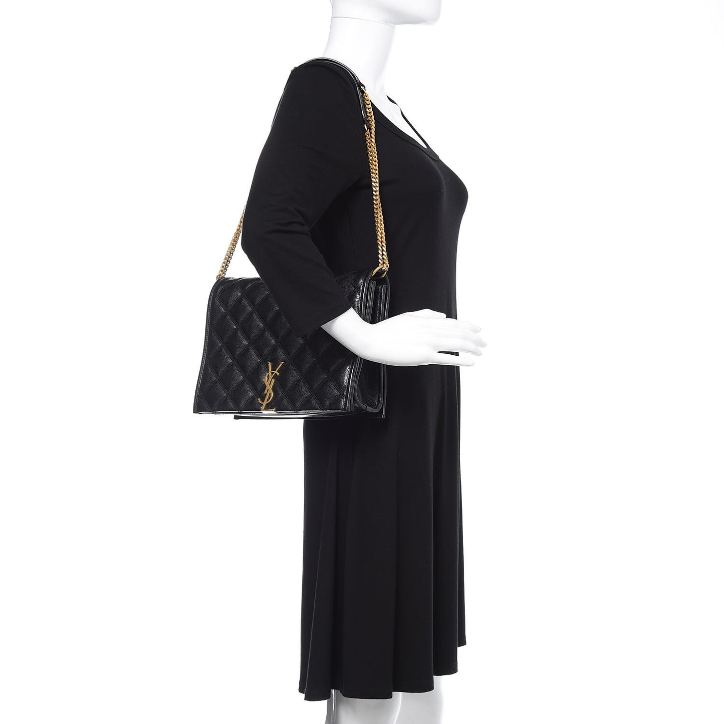 Lambskin Quilted Small Becky Chain Bag Black