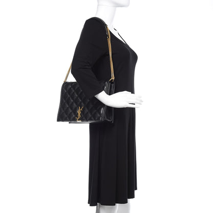 Saint Laurent Lambskin Quilted Small Becky Chain Bag Black 2 of 9