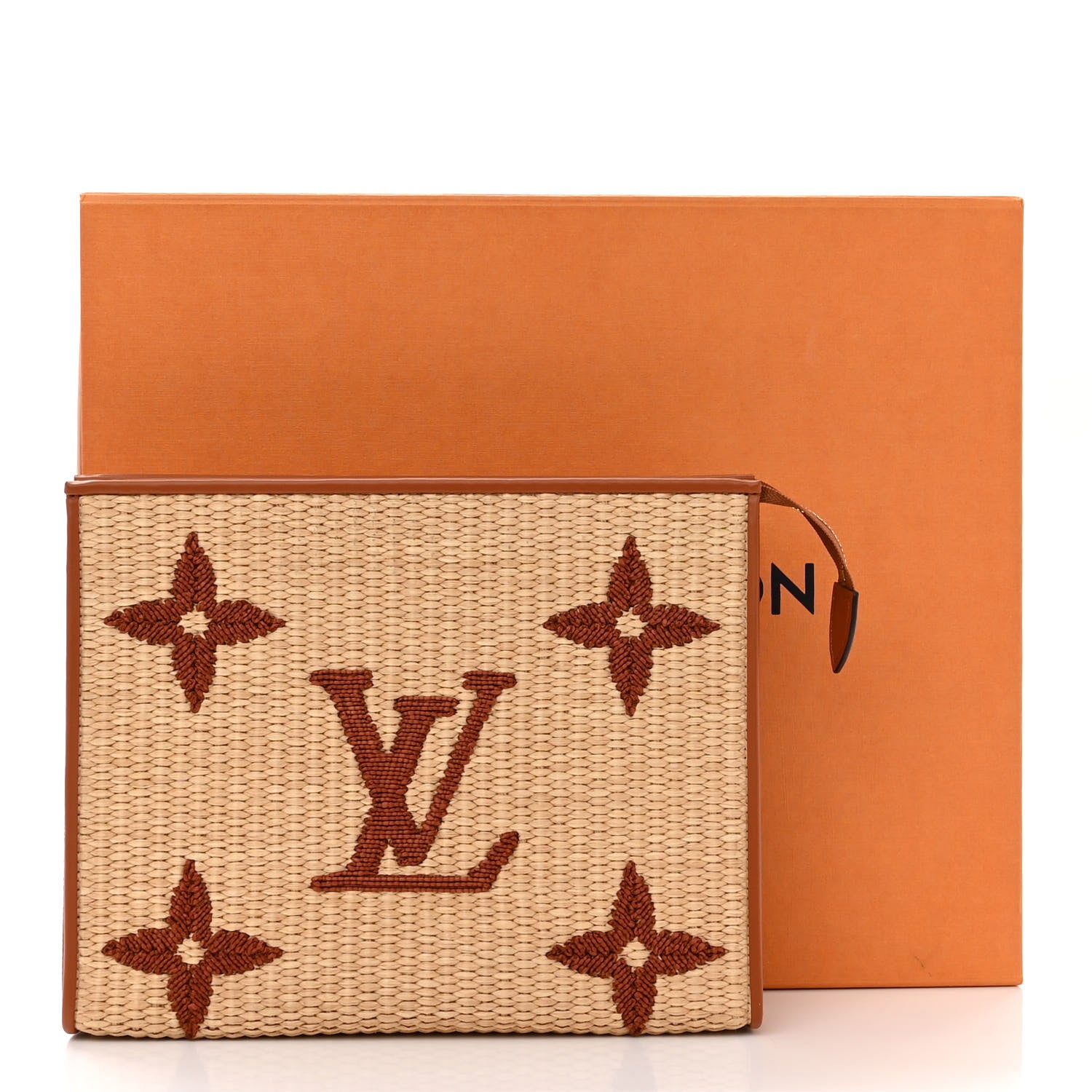 Louis Vuitton Raffia Monogram Giant Toiletry Pouch 26 Tan 10 of 10