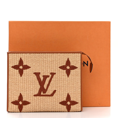 Louis Vuitton Raffia Monogram Giant Toiletry Pouch 26 Tan 10 of 10