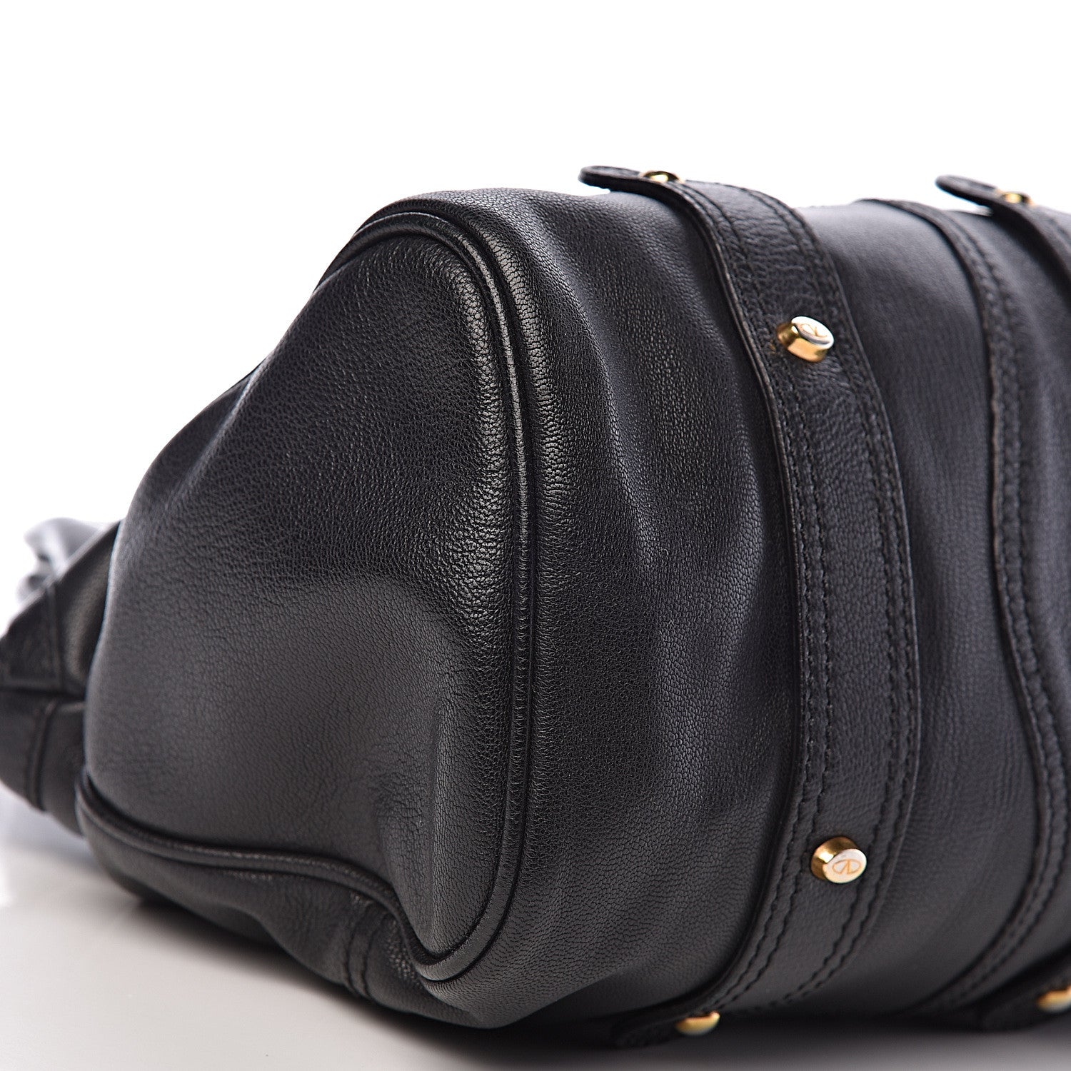 Valentino Garavani Grained Calfskin Catch Satchel Black 8 of 9