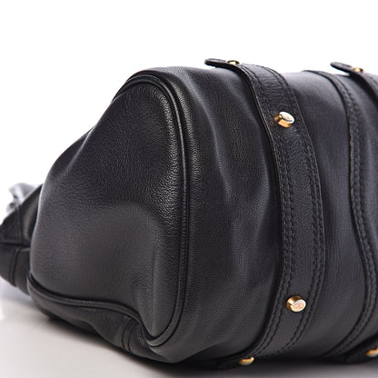 Valentino Garavani Grained Calfskin Catch Satchel Black 8 of 9