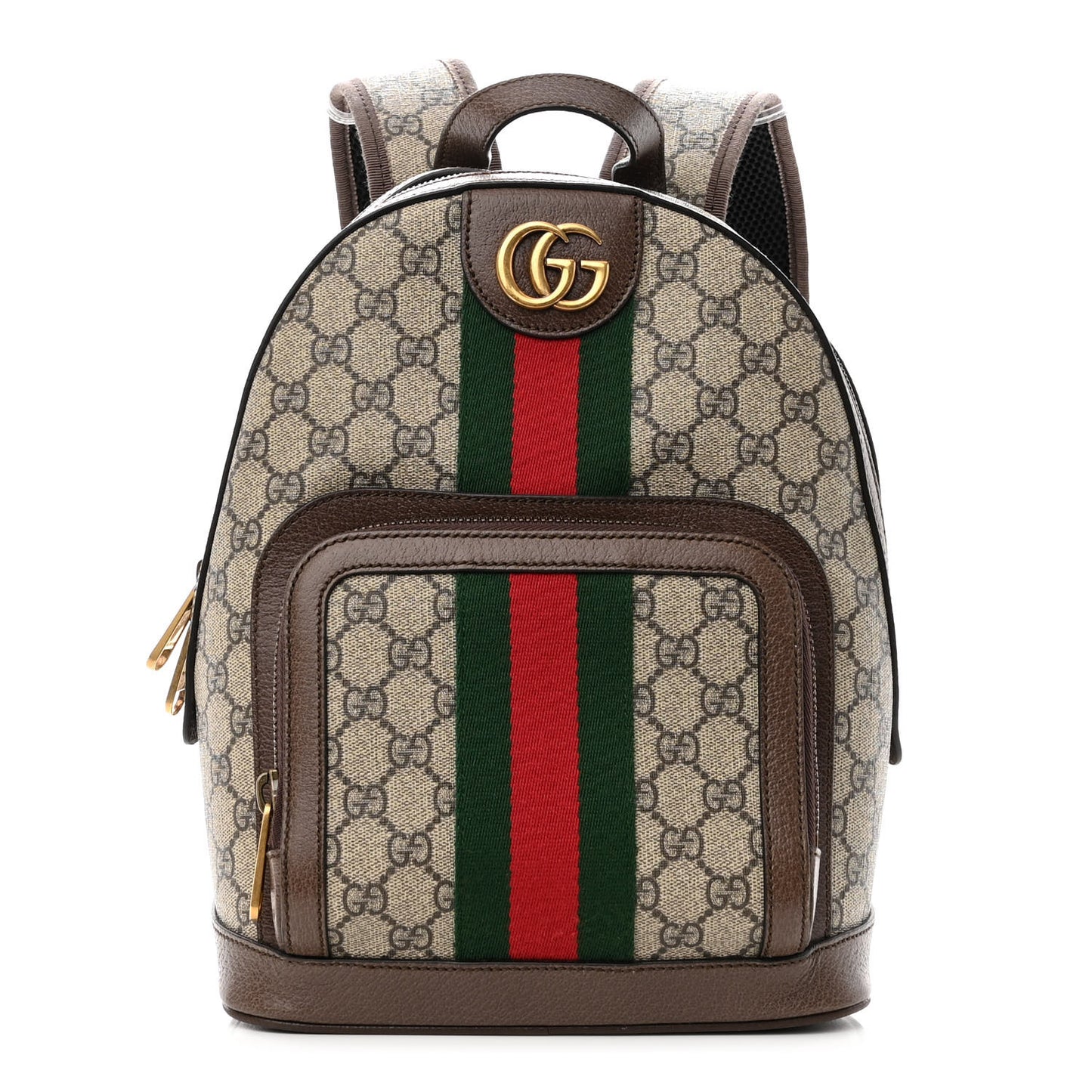 GG Supreme Monogram Calfskin Web Small Ophidia Day Backpack Beige Ebony New Acero