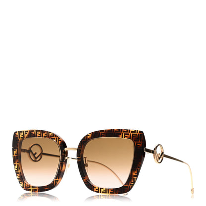 Fendi Acetate Metal F is Fendi FF Square Cat Eye Sunglasses FF 0424/F/S Havana 1 of 5