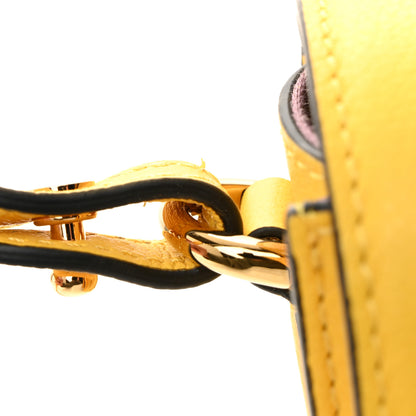 Versace Grained Calfskin La Medusa Flap Shoulder Bag Yellow 10 of 10