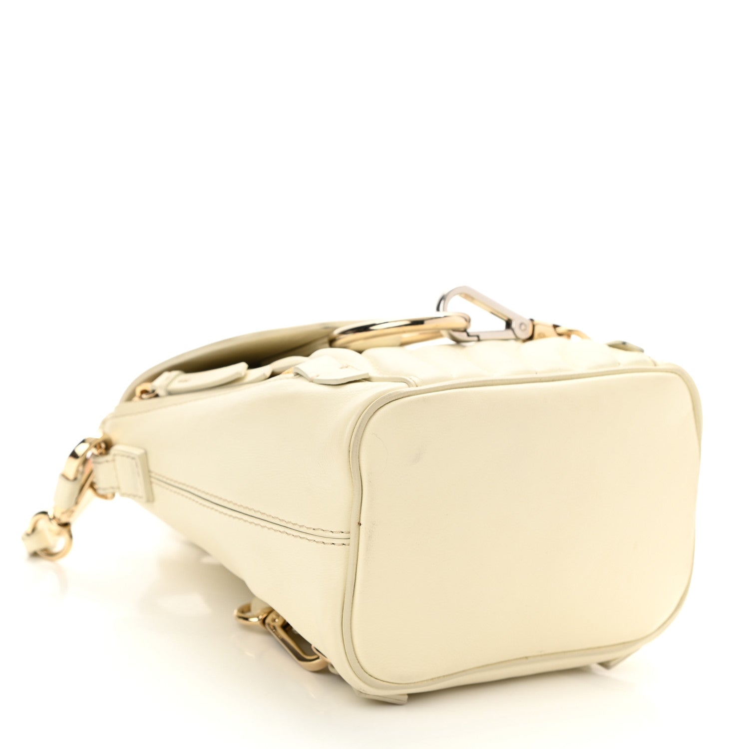 Chloe Calfskin Quilted Mini Faye Backpack Natural White 4 of 12