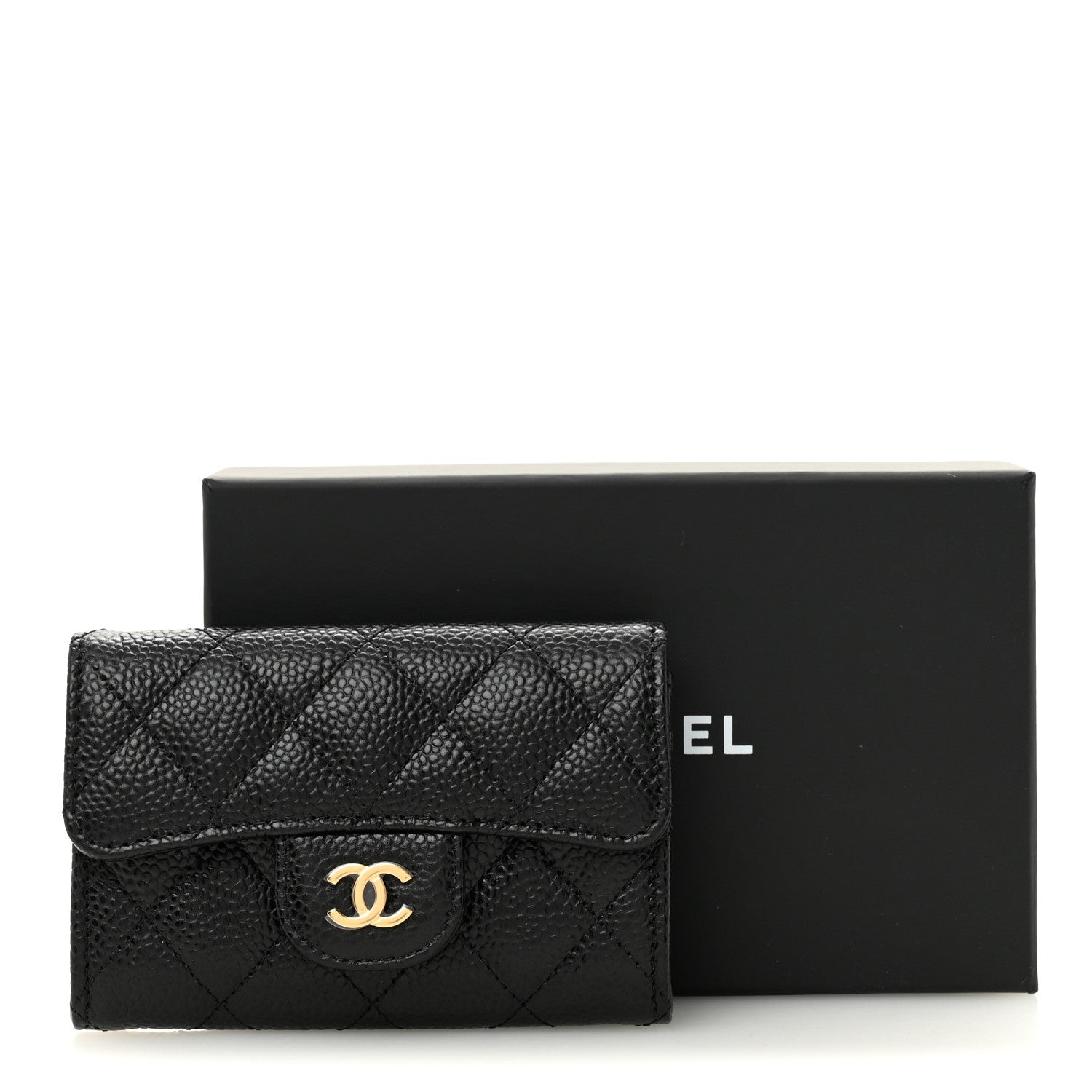 Chanel Caviar Quilted Flap Card Holder Wallet Black 9 of 9