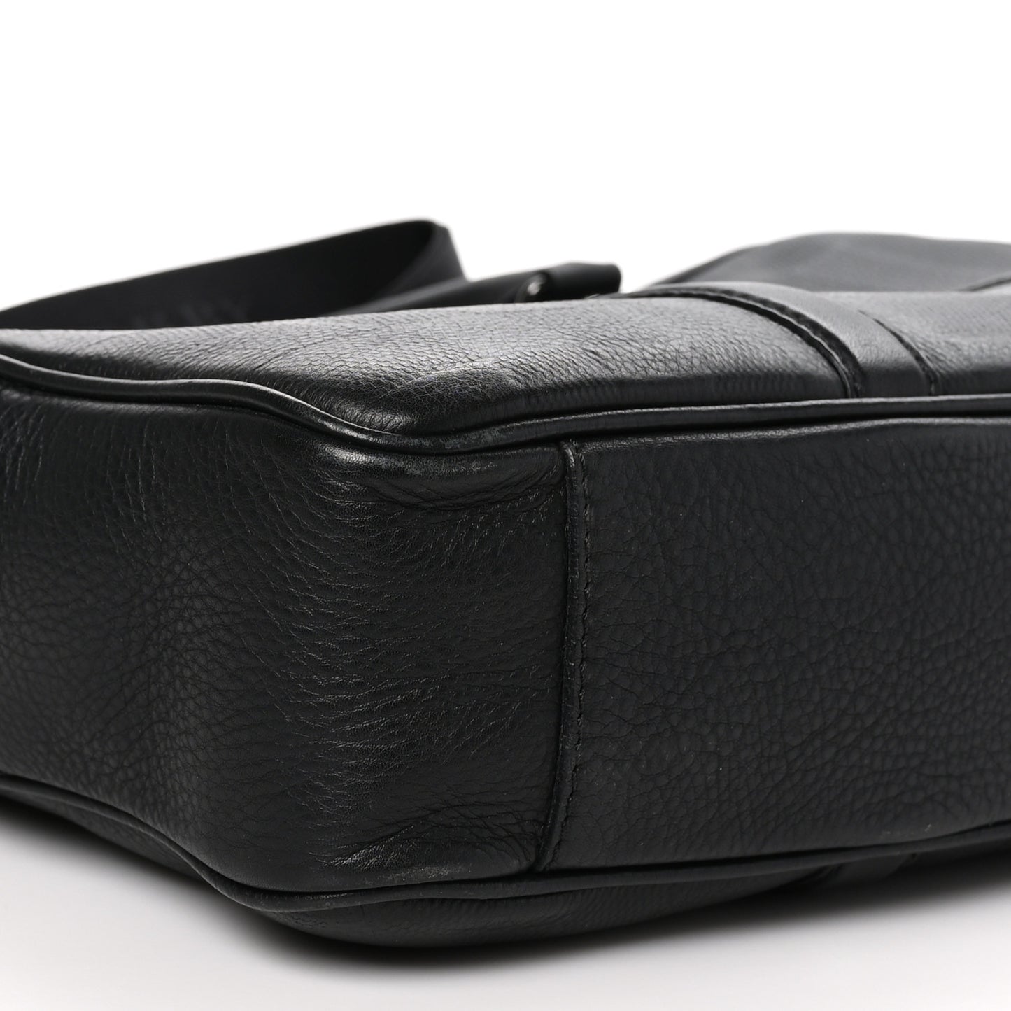 Heritage Grain Check Embossed Briefcase Black