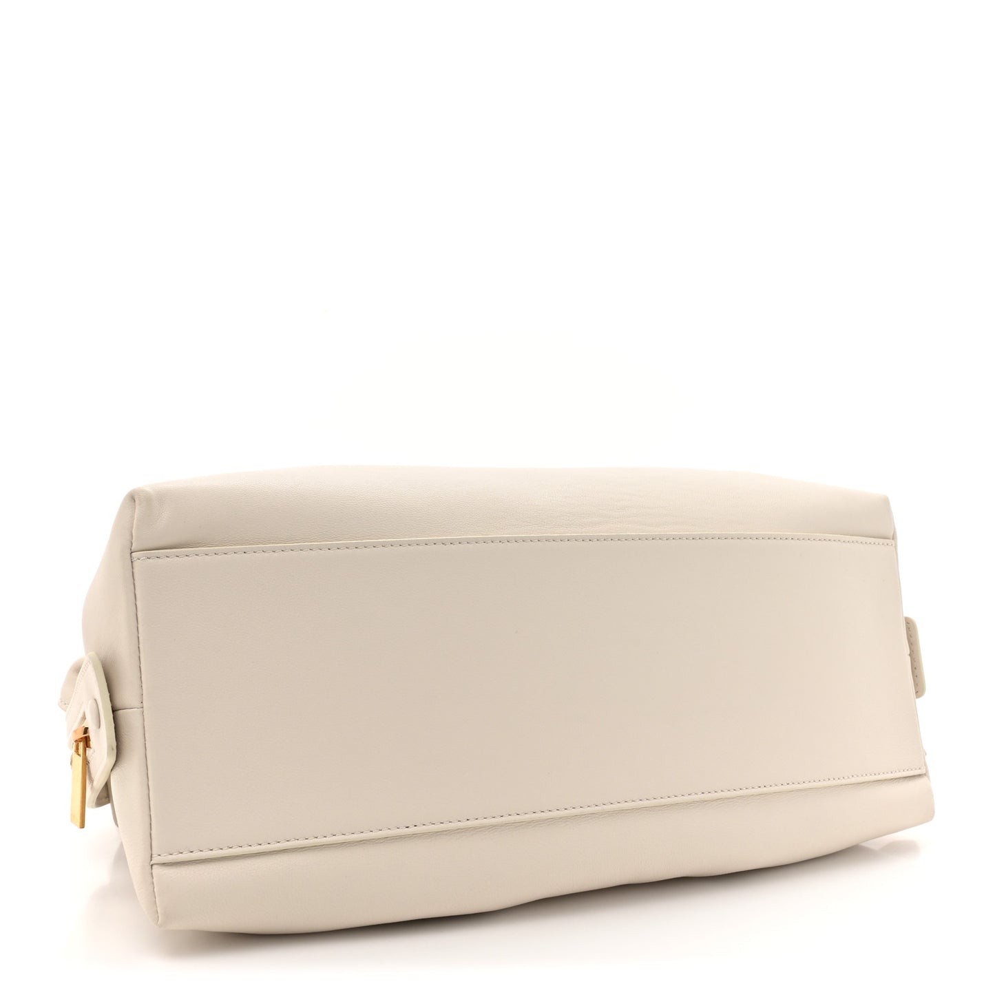 Calfskin Zip Tie Clutch White