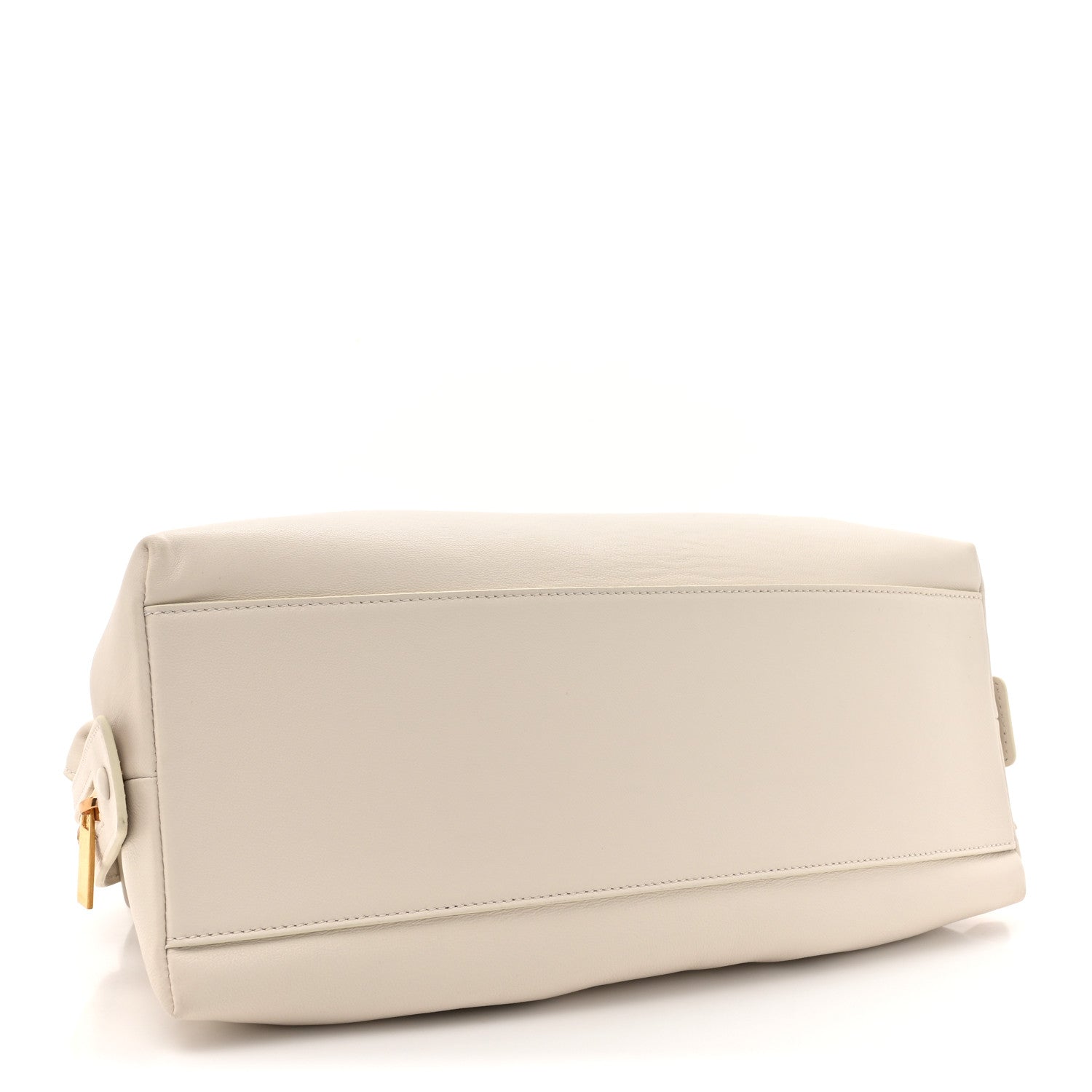 Off-White Calfskin Zip Tie Clutch White 4 of 12