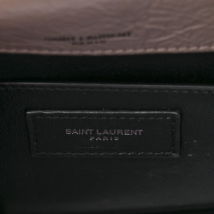 Saint Laurent Crinkled Calfskin Matelasse Monogram Baby Niki Chain Satchel Light Taupe 6 of 8