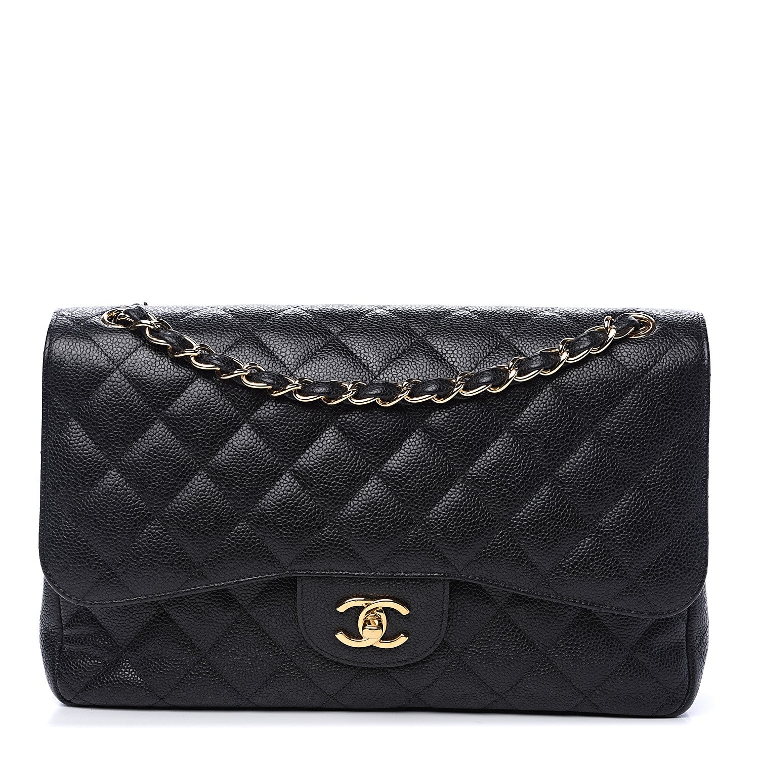 Chanel Caviar Quilted Jumbo Double Flap Black 1 of 10