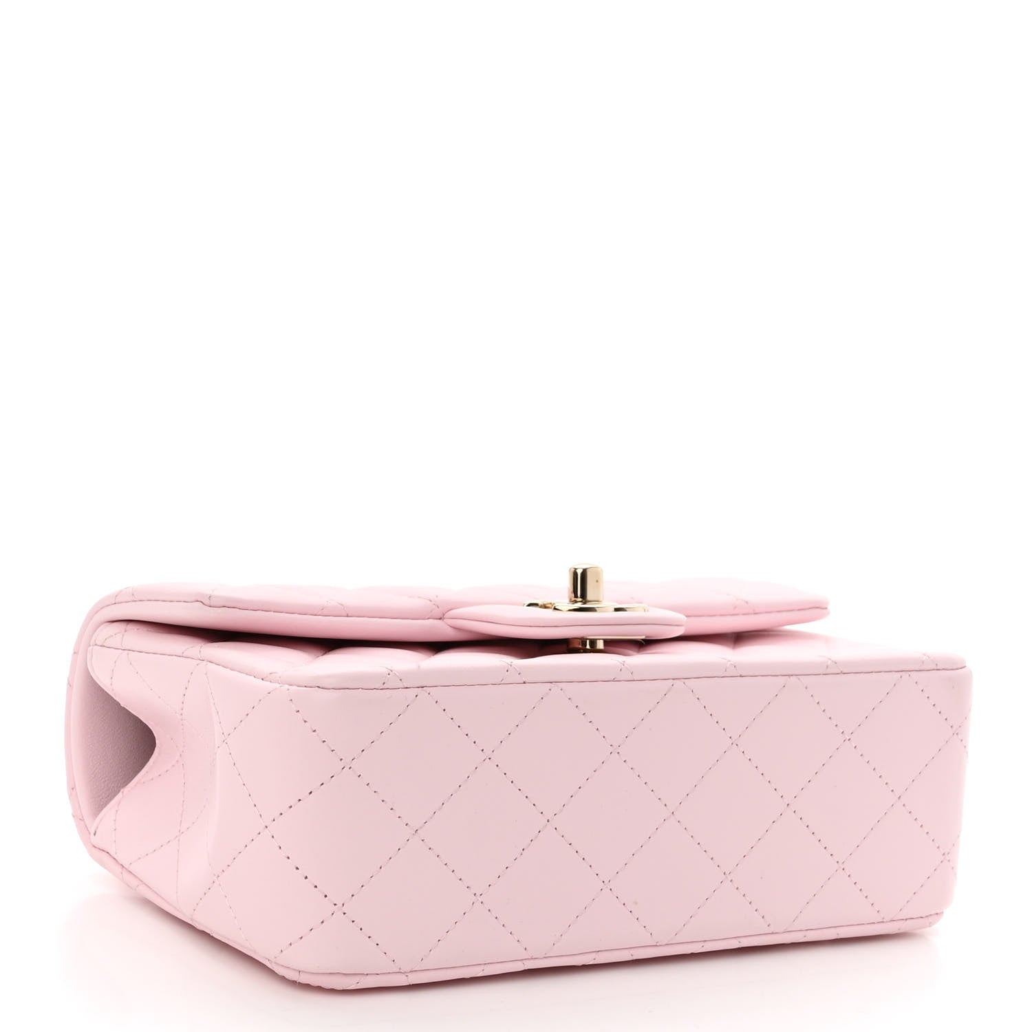 Chanel Lambskin Quilted Mini Top Handle Rectangular Flap Light Pink 4 of 10