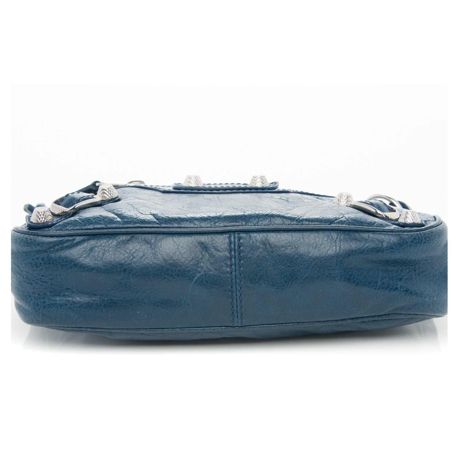 Balenciaga Agneau Giant 12 Silver Hardware Hip Bleu Mineral 6 of 8