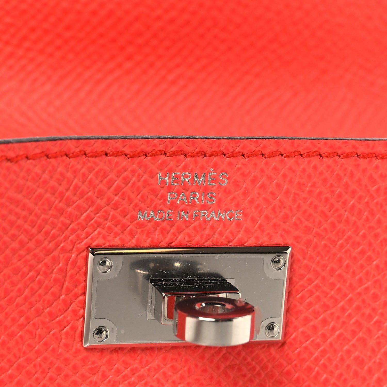Hermes Chevre Mysore Kelly Pocket Compact Wallet Rose Texas 6 of 8