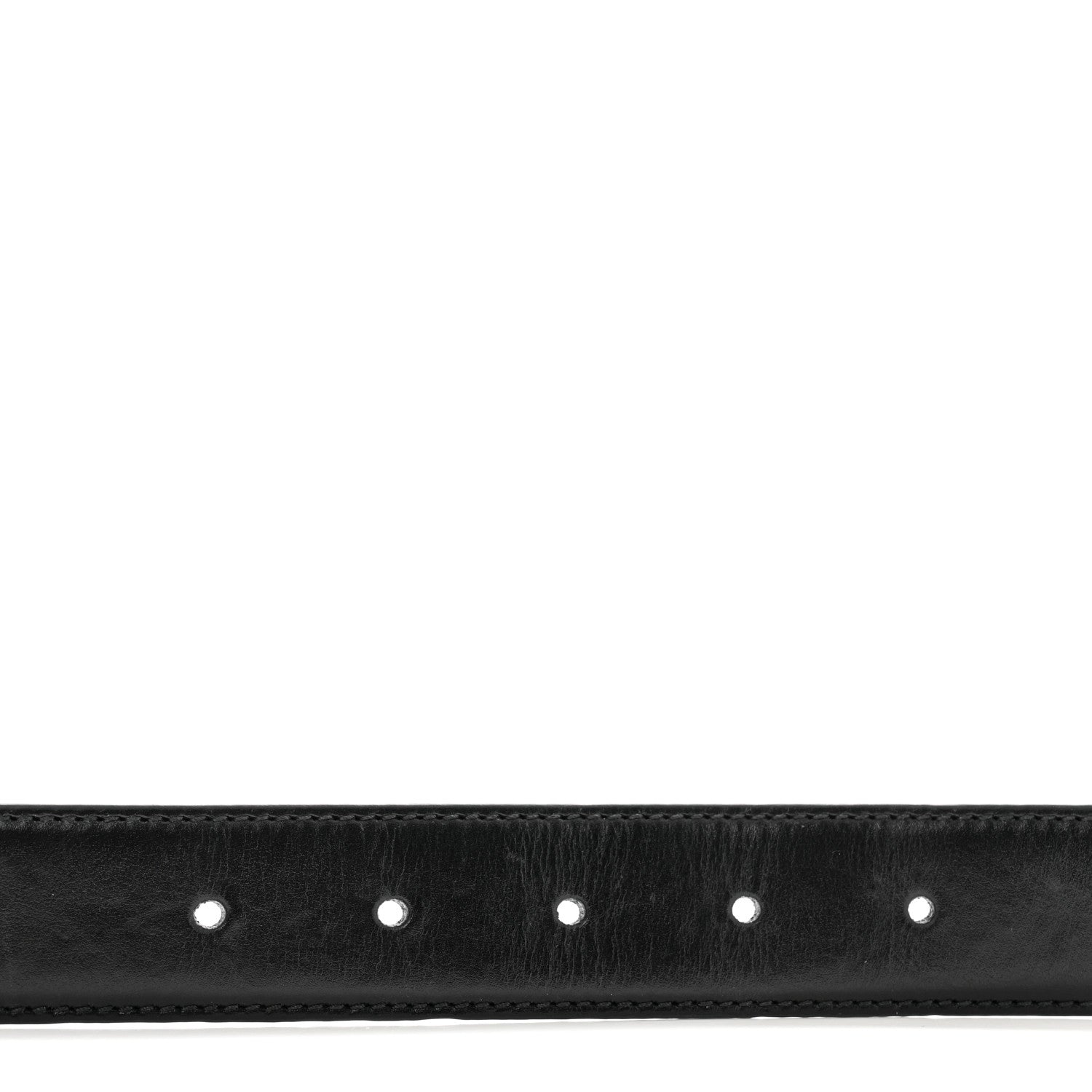 Gucci Calfskin Baguette Crystal Double G 30mm Belt 80 32 Black 3 of 6