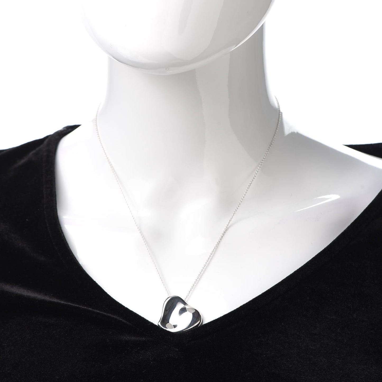 Sterling Silver 20mm Elsa Perretti Full Heart Pendant Necklace