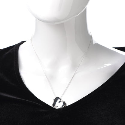 Tiffany Sterling Silver 20mm Elsa Perretti Full Heart Pendant Necklace 2 of 7