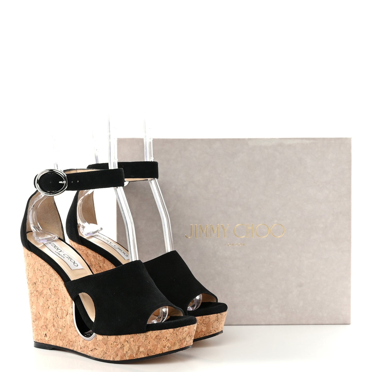 Suede Cork Neyo 120 Wedges 38 Black