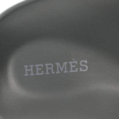 Hermes Suede Calfskin Go Mules 37 Black 7 of 10