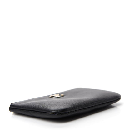 Chanel Goatskin Small CC Clover Cosmetic Case Black 4 of 8