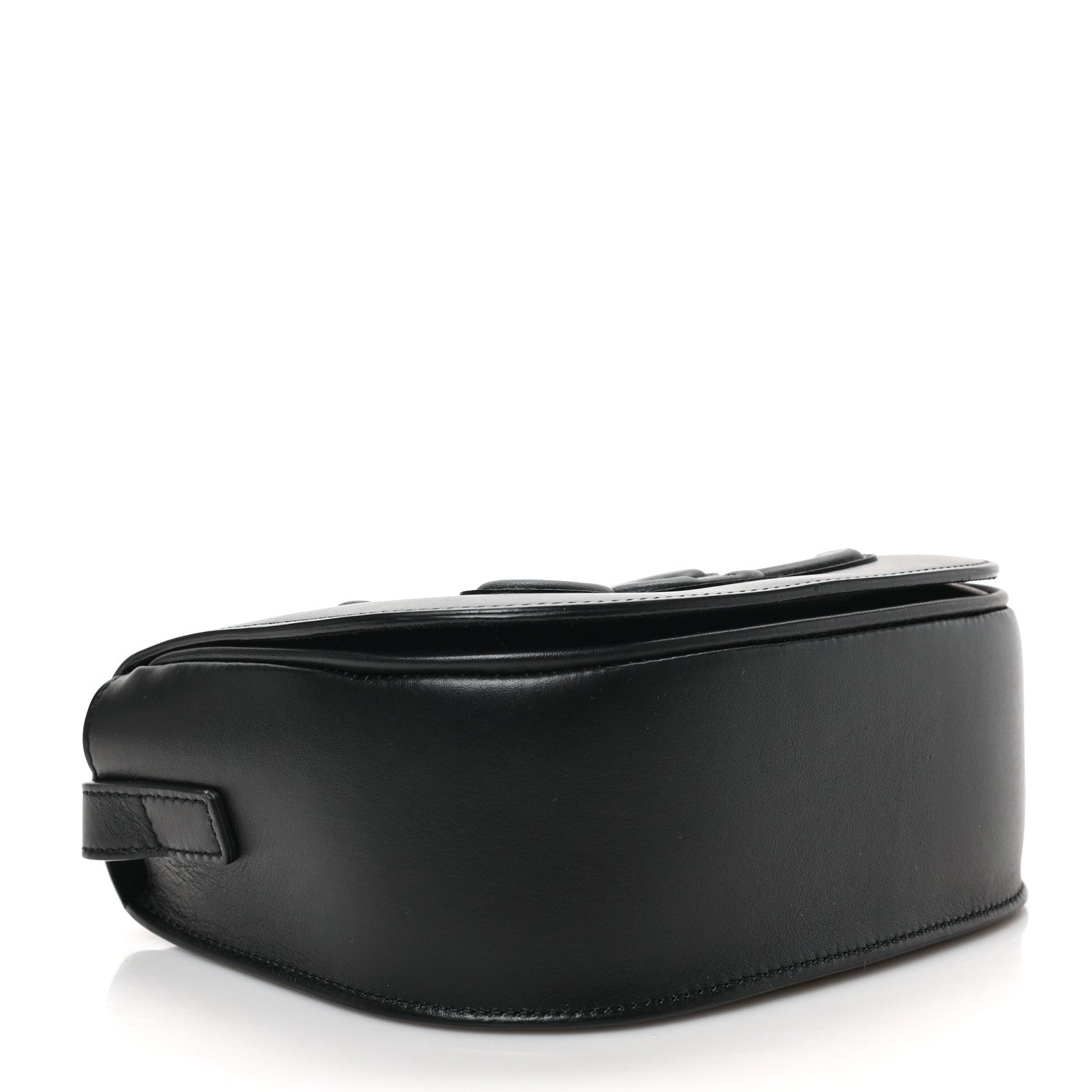 Celine Smooth Calfskin Cuir Triomphe Folco Crossbody Bag Black 6 of 8