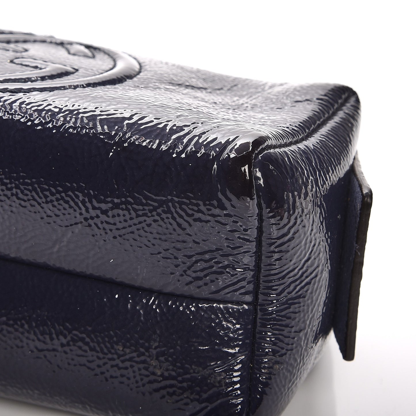 Patent Small Soho Cosmetic Case Uniform Blue