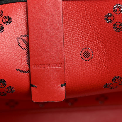 Christian Louboutin Perforated Calfskin Loubinthesky East West Cabata Tote Black Red 8 of 11