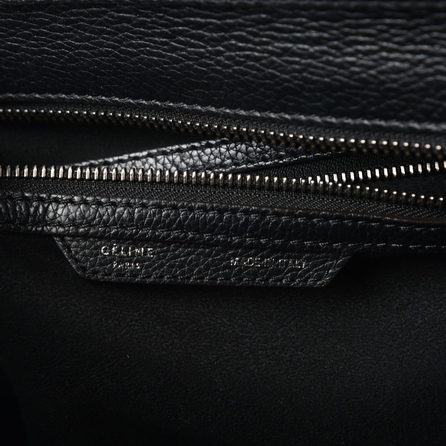 Drummed Calfskin Mini Luggage Black
