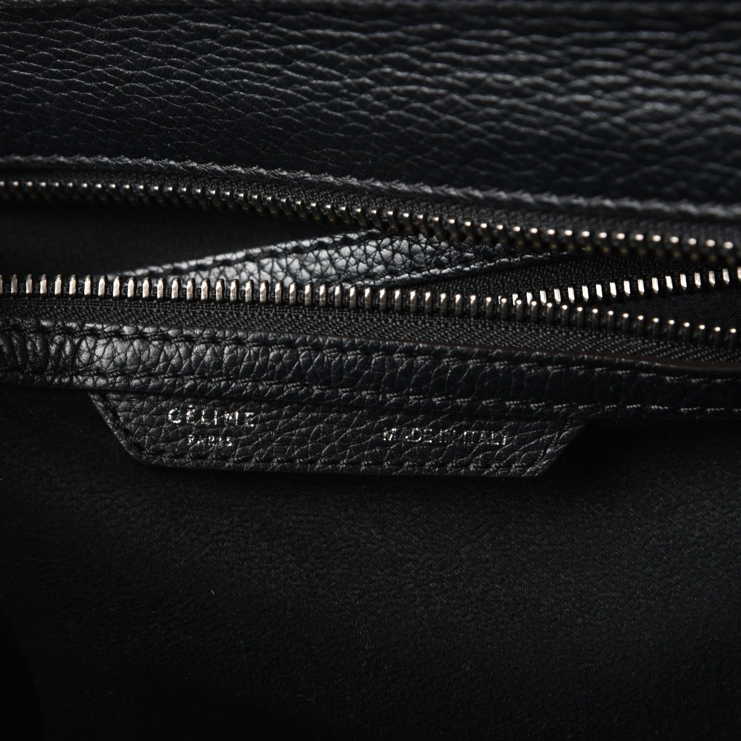 Celine Drummed Calfskin Mini Luggage Black 7 of 14