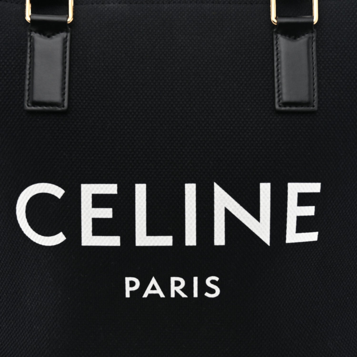 Celine Canvas Calfskin Horizontal Cabas Black 6 of 11