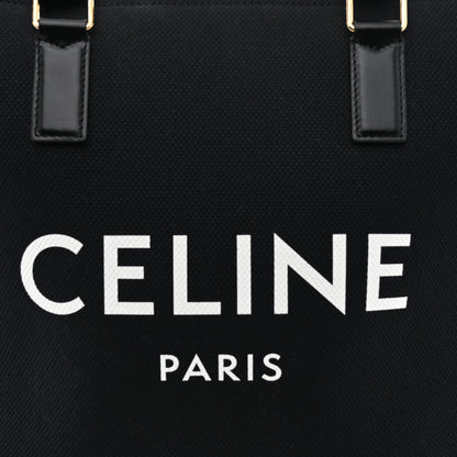 Celine Canvas Calfskin Horizontal Cabas Black 6 of 11