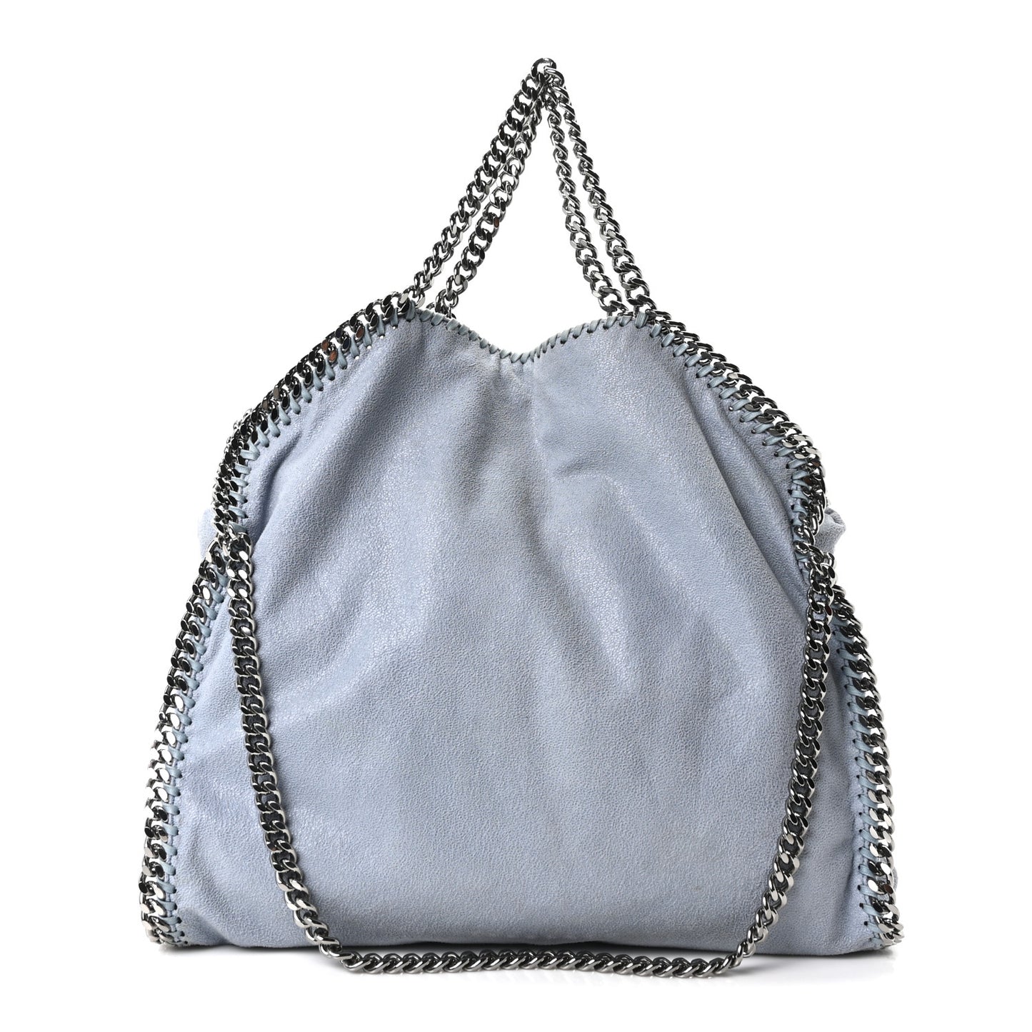 Shaggy Deer Falabella Fold Over Tote Ice Blue