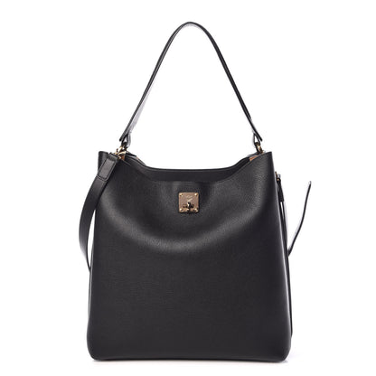 MCM Grained Calfskin Large Milla Hobo Black 1 of 14