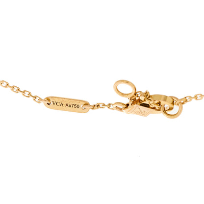 Van Cleef & Arpels 18K Rose Gold Carnelian Sweet Alhambra Bracelet 4 of 4