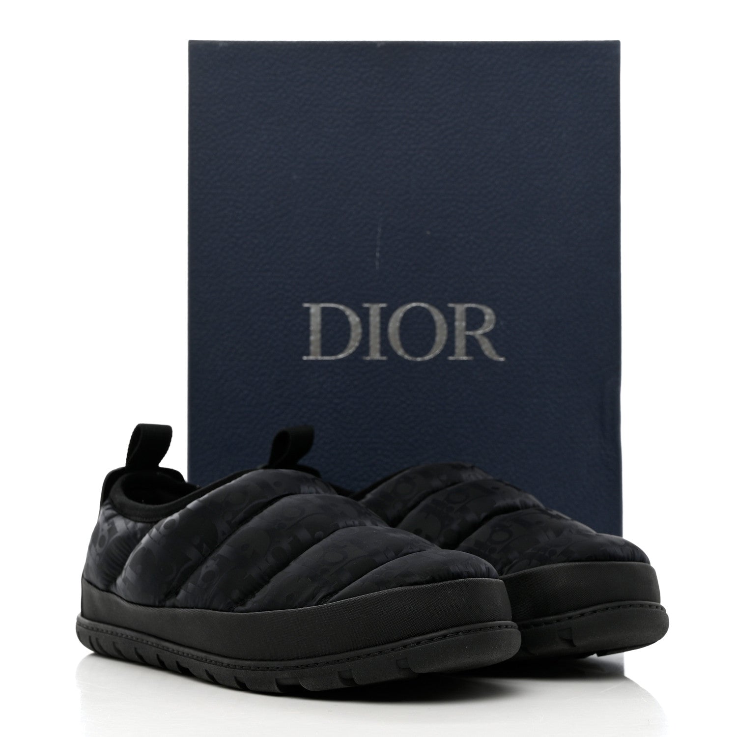 Christian Dior Nylon Oblique Mens Puffy Slippers 42 Black 9 of 9