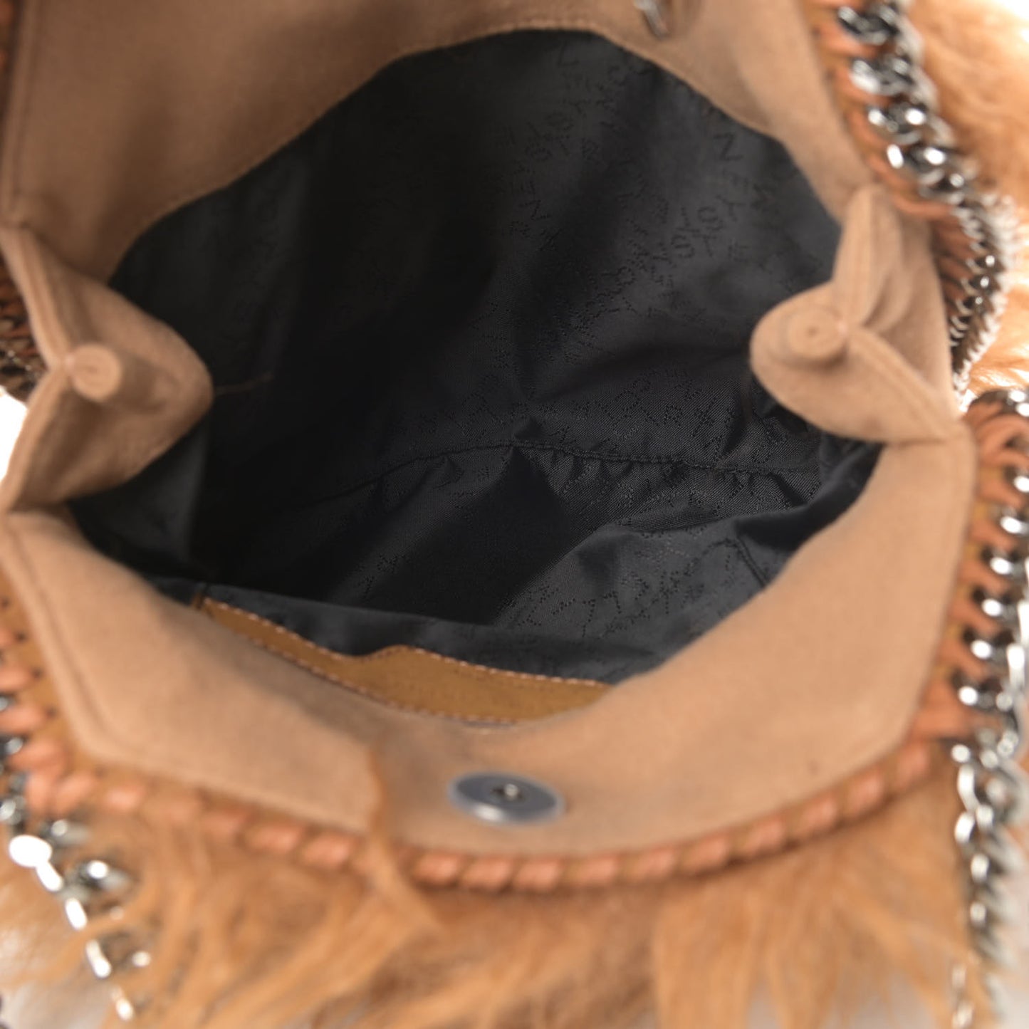 Eco Fur Mini Falabella Tote Camel