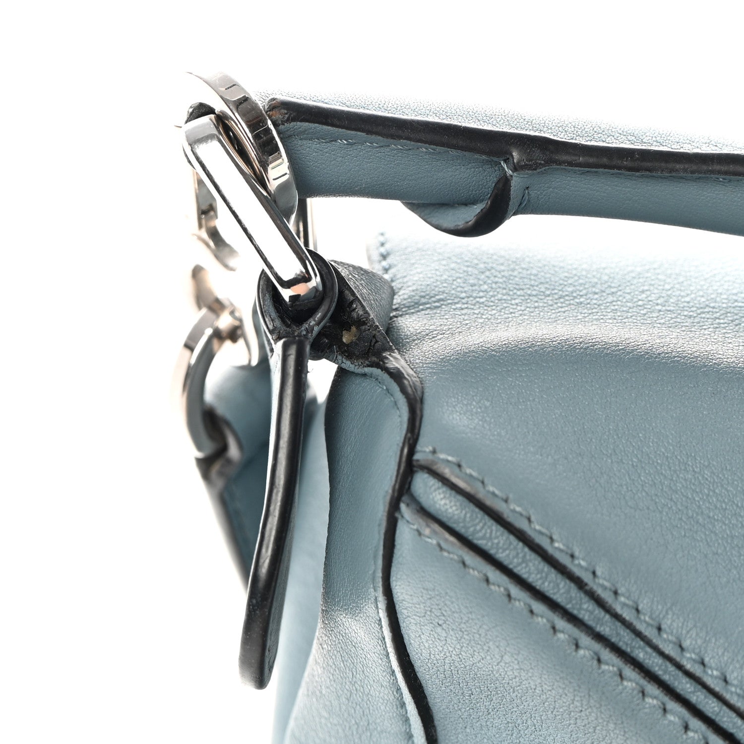 Loewe Calfskin Small Puzzle Bag Stone Blue 14 of 17