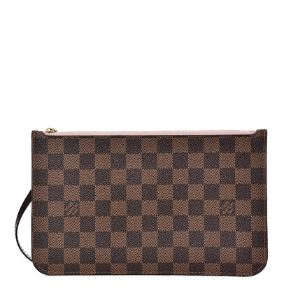 Louis Vuitton Damier Ebene Neverfull MM GM Pochette Rose Ballerine 1 of 9