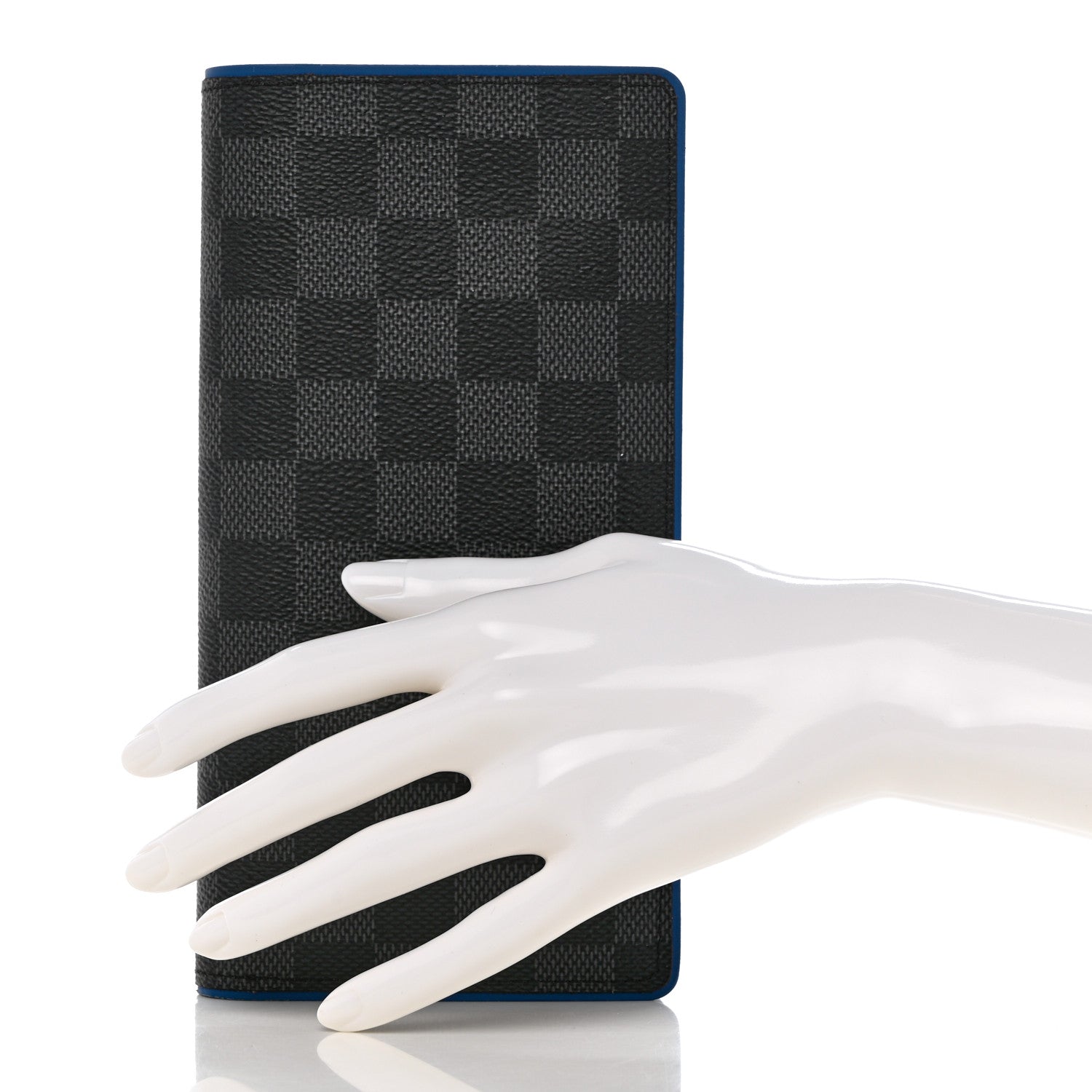 Louis Vuitton Damier Graphite Brazza Wallet Bleu Neon 2 of 7