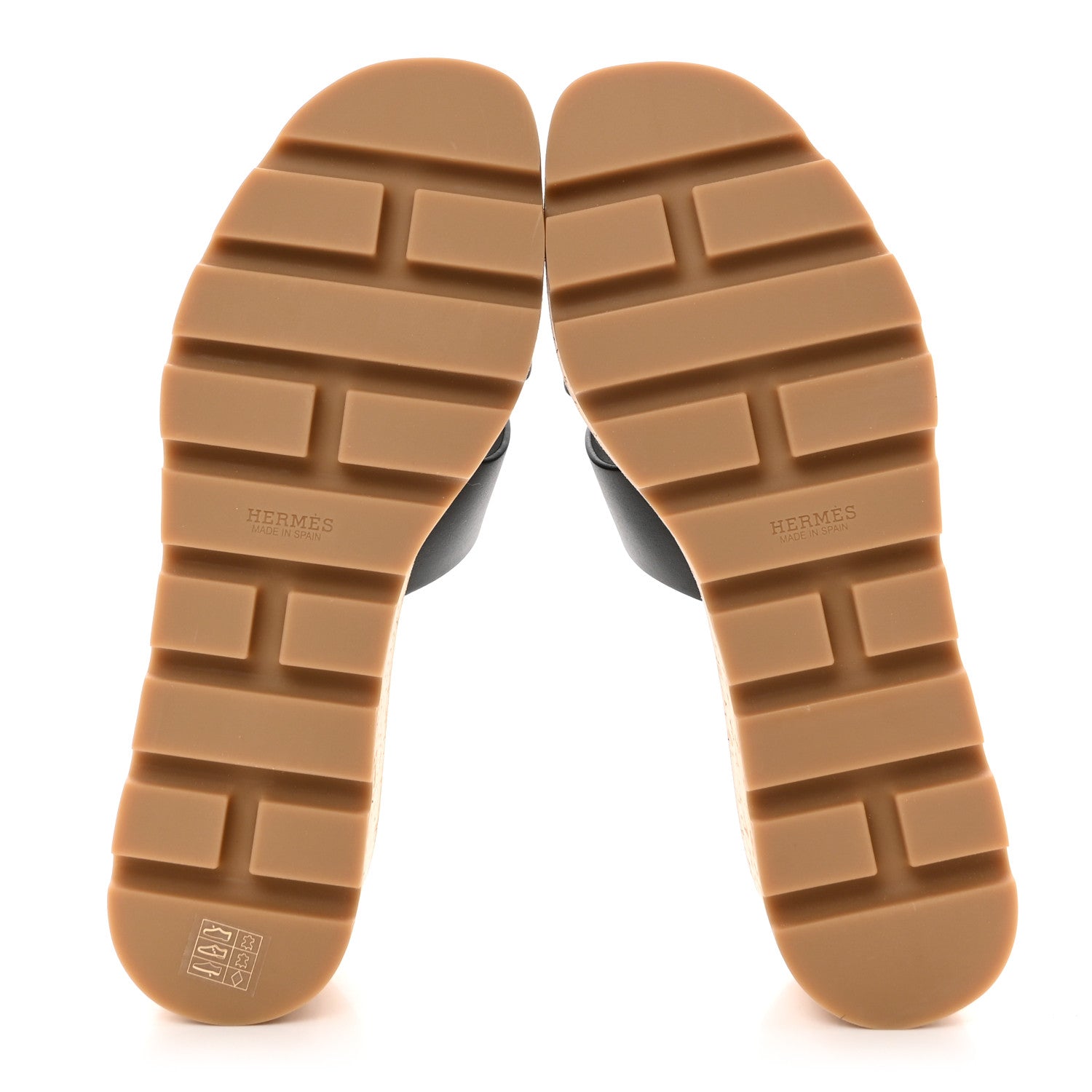 Hermes Calfskin Cork Eze 30 Sandals 38 Black 5 of 9