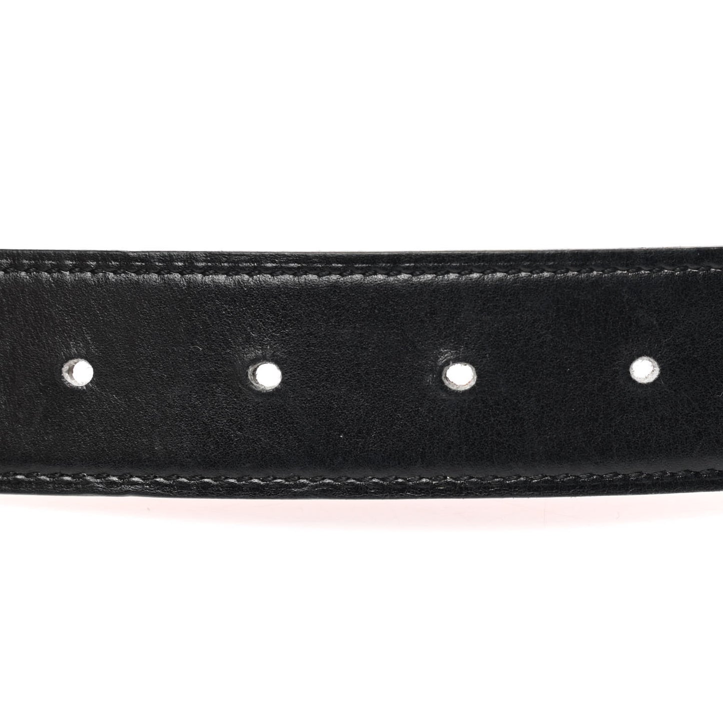 Box Togo Guilloche H Belt 85 Black Orange