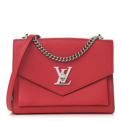 Louis Vuitton Soft Calfskin Mylockme Chain Bag BB Rubis 1 of 13