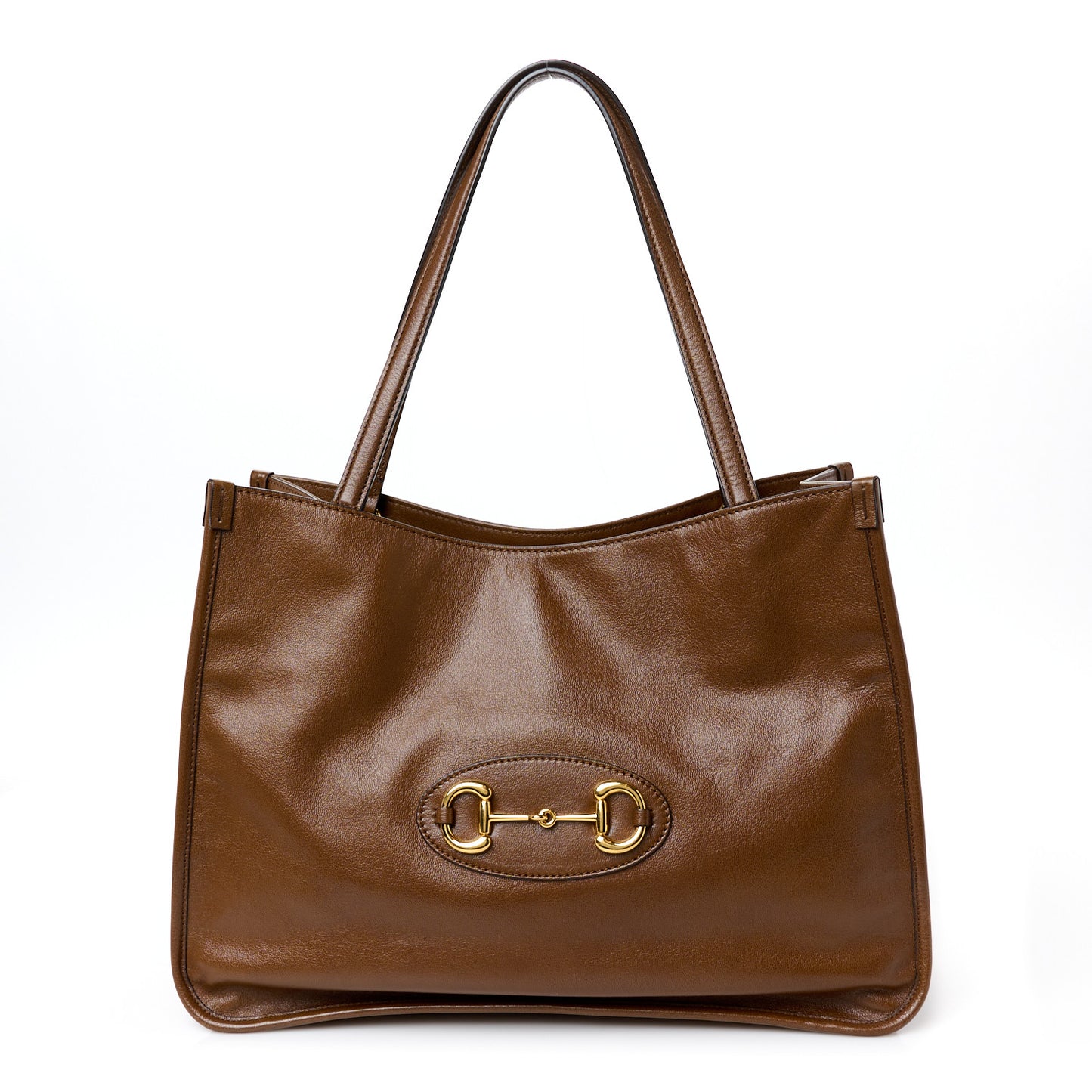 New Sakai Calfskin Lux Horsebit 1955 Tote Bag Brown Sugar
