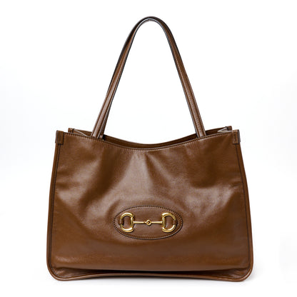 Gucci New Sakai Calfskin Lux Horsebit 1955 Tote Bag Brown Sugar 1 of 11