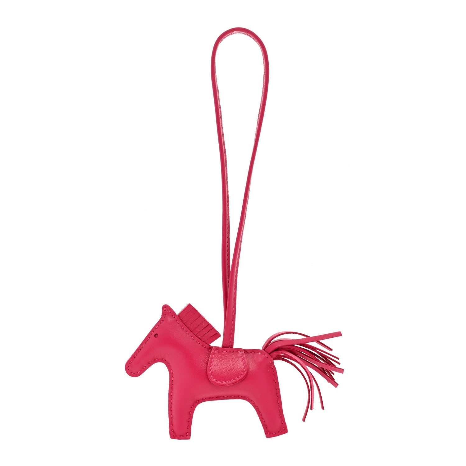 Hermes Milo Lambskin Grigri Rodeo Horse Bag Charm PM Rose Mexico 1 of 4