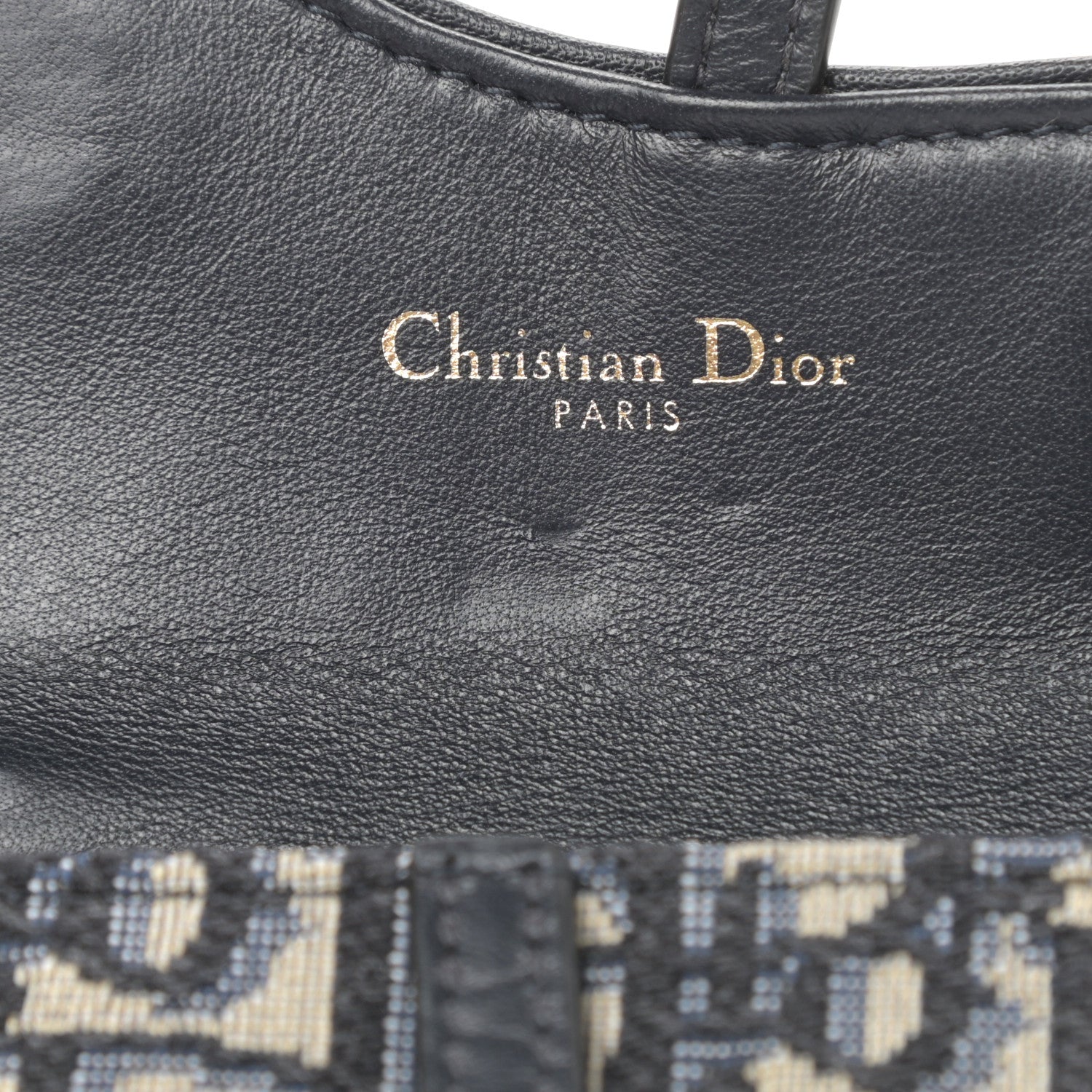 Christian Dior Oblique Nano Saddle Chain Pouch Blue 13 of 14